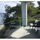 U Channel Frameless Aluminum Glass Fence Glass Deck Railing Gate