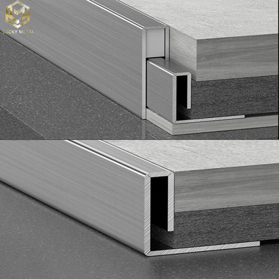 ​15mm Corrosion Resistant Aluminium Trim Profiles With PVC Insert