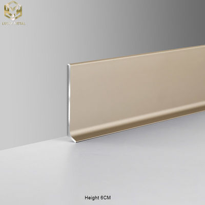 Residential Recessed Aluminium Skirting Profile Electroplated Finish