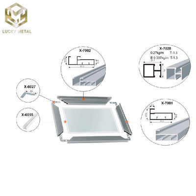 Anodized Aluminium Corner Profile 18mm Kitchen Door Aluminium Frame