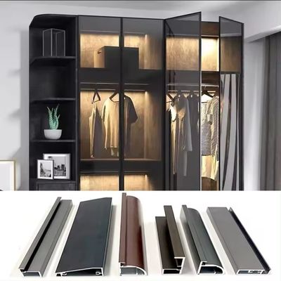 Sliding Aluminium Door Jamb Extrusion Frame Profile Kitchen Cabinets