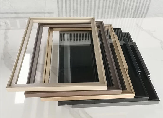 Powder Coating Aluminium Edge Profile Narrow Frame For Kitchen Door ODM
