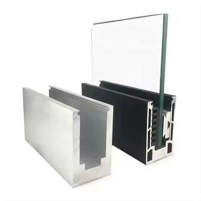 Channel Aluminum Glass Fence Balustrade Residential Fencing 16mm