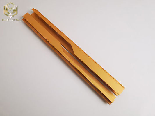 Golden Color Cabinet Knob Edge Aluminum Profiles Sliding Door Hidden Handles