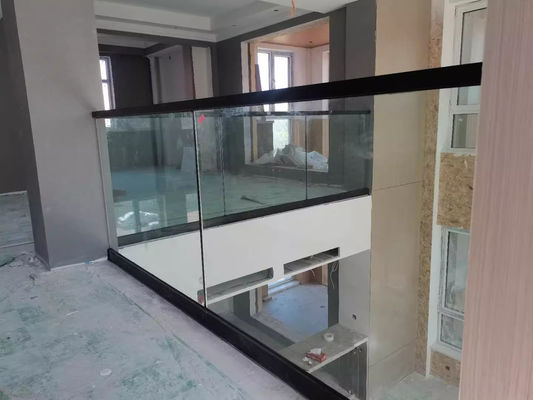 Modular Aluminum Framed Glass Fence With UV-Resistant Coating