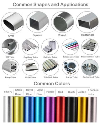 Bulk Anodized 6061 T6 Aluminium Tube Pipe T3-T8 ODM